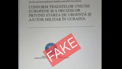 Încă un fake news demontat de MAI. Anunțul de "participare a României la un conflict militar" este fals şi face parte dintr-o campanie de dezinformare FOTO