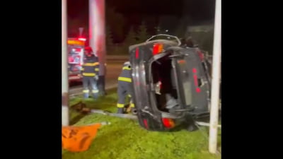 Accident mortal în Cluj. Un șofer cu permisul suspendat din cauza alcoolului s-a răsturnat cu mașina și a ajuns în zidul unei benzinării FOTO/VIDEO