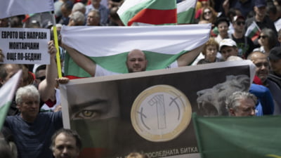 Bulgarii protestează împotriva adoptării euro: „Viitorul aparține statelor suverane”