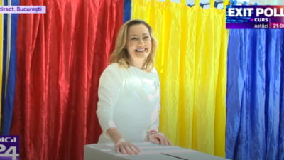 Elena Lasconi s-a prezentat la vot. Este prima apariție a candidatei după scandalul pozelor trucate