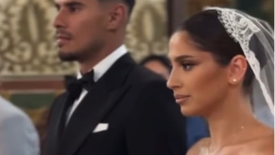 Florinel Coman a făcut nunta într-o zi de joi: ”Yeeey, daa! Ne-am sfătuit cu duhovnicul”. Gigi Becali a refuzat invitația la party FOTO