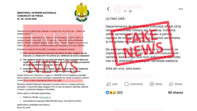 Internetul abundă de mesaje false cu stare de mobilizare în România și restricţionarea circulaţiei bărbaţilor între 18 şi 65 de ani. Reacția MApN FOTO