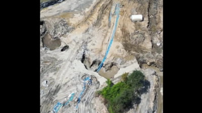 Justificările Salrom după dezastrul de la Praid: Constructorul n-ar fi dărâmat digurile, doar a creat "o breşă", "având acordul verbal” al celor de la Apele Române