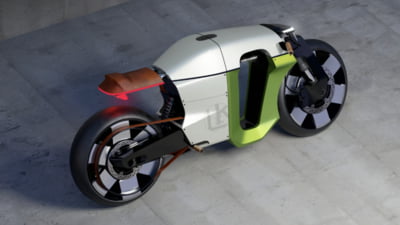 O motocicletă cu suflet de automobil. Skoda reinventează trecutul pe două roți cu noul concept electric Slavia B