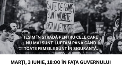 Protest în fața Guvernului, după asasinarea tinerei însărcinate din Cosmopolis. "Luptăm până când toate femeile și fetele sunt în siguranță"