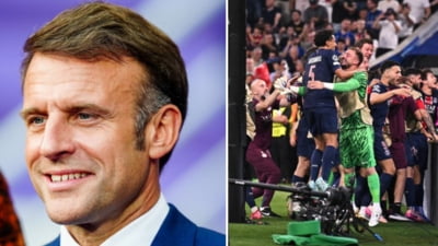 Reacția lui Emmanuel Macron, după ce PSG a câștigat Liga Campionilor: „Paris, capitala Europei în această seară”