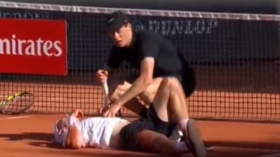 Scenă dureroasă la ATP Roma. Cum a reacționat liderul mondial Jannik Sinner VIDEO