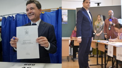 Se numără voturile din Diaspora - Nicușor Dan și George Simion, umăr la umăr