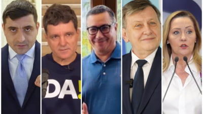 Simion nu a fost la dezbateri, dar trece în turul doi fluierând. Care-s candidații care luptă la baionetă pentru al doilea loc în finală SONDAJ FOTO
