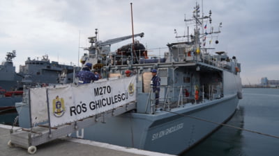 Vânător de mine al Forțelor Navale Române, în misiune în Marea Neagră, alături de marina din Bulgaria și Turcia
